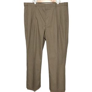 HABAND sz 44M Dress Pants 4 Pockets Fit-Forever Khaki Tan